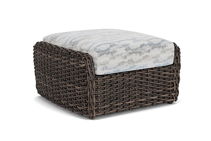Lloyd Flanders - Largo Ottoman In Vintage Oak Finish With Stratosphere Cloud Fabric - 2410174281966 view 1