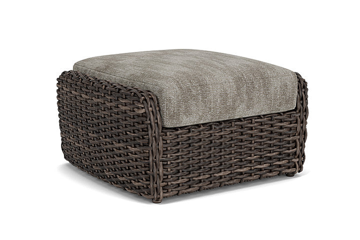 Lloyd Flanders - Largo Ottoman In Vintage Oak Finish With Surface Slate Fabric - 2410174282056 view 1