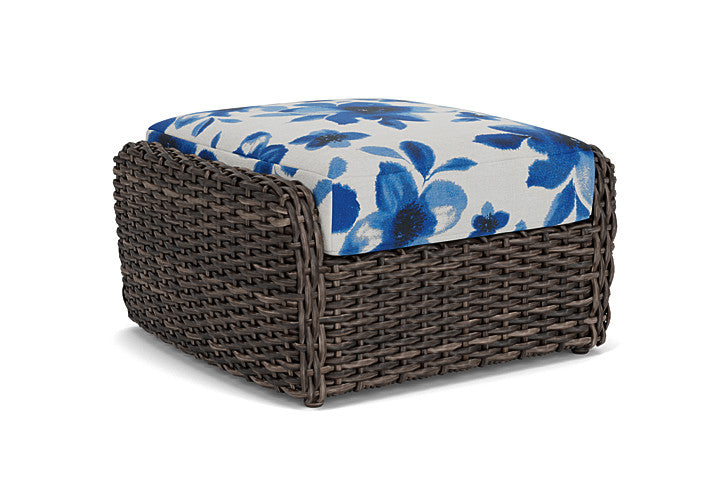 Lloyd Flanders - Largo Ottoman In Vintage Oak Finish With Watercolor Blossom Capri Fabric - 241017428672 view 1