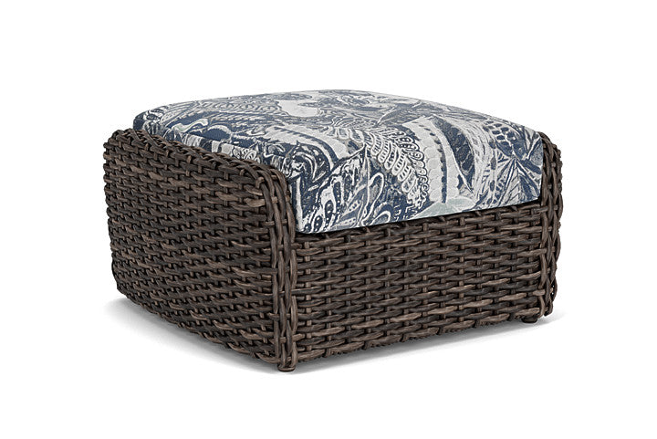 Lloyd Flanders - Largo Ottoman In Vintage Oak Finish With Wayfarer Mist Fabric - 2410174282074 view 1