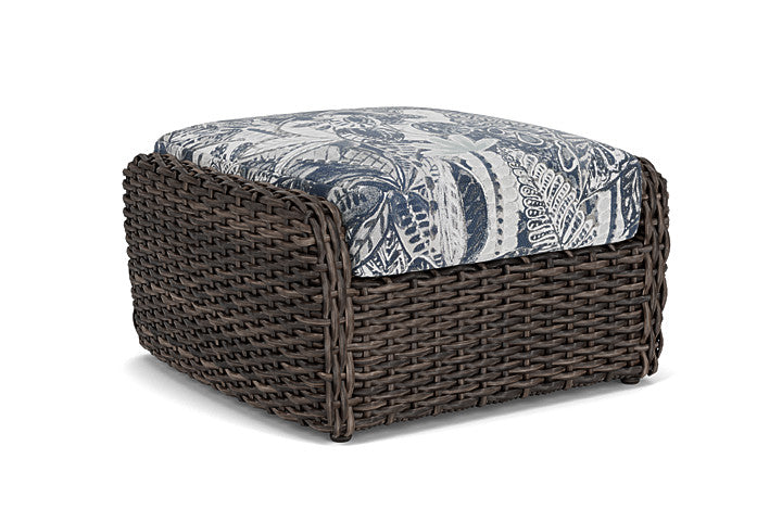 Lloyd Flanders - Largo Ottoman In Vintage Oak Finish With Wayfarer Mist Fabric - 2410174282074 view 2