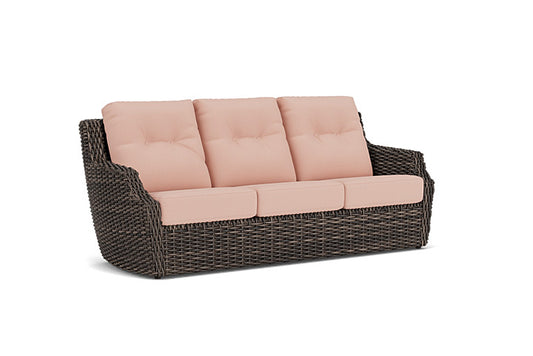 Lloyd Flanders - Largo Sofa In Vintage Oak Finish With Azulu Clay Fabric - 2410554282033 view 1