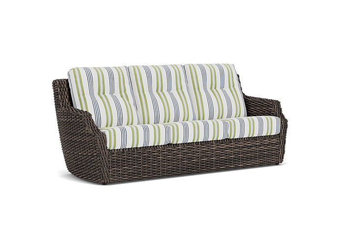 Lloyd Flanders - Largo Sofa In Vintage Oak Finish With Berkely Hall Green Fabric - 2410554282062 view 1