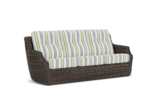 Lloyd Flanders - Largo Sofa In Vintage Oak Finish With Berkely Hall Green Fabric - 2410554282062 view 1