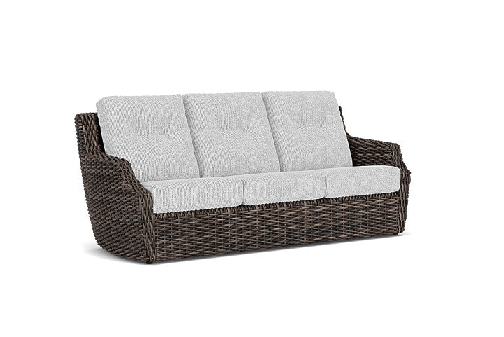 Lloyd Flanders - Largo Sofa In Vintage Oak Finish With Burson Domino Fabric - 2410554282035 view 1