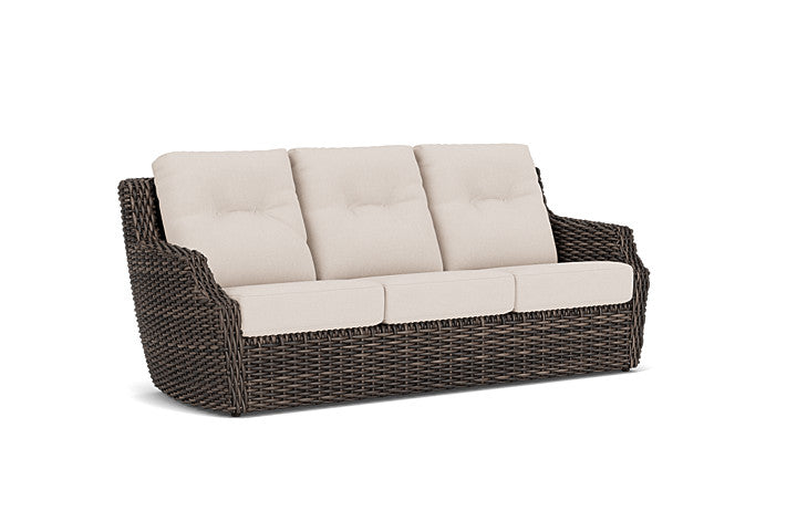 Lloyd Flanders - Largo Sofa In Vintage Oak Finish With Canvas Birds Eye Fabric - 241055428937 view 1