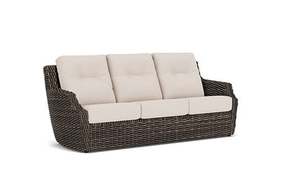 Lloyd Flanders - Largo Sofa In Vintage Oak Finish With Canvas Birds Eye Fabric - 241055428937 view 1