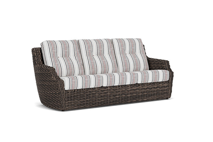 Lloyd Flanders - Largo Sofa In Vintage Oak Finish With Deering Cadet Fabric - 2410554282047 view 1