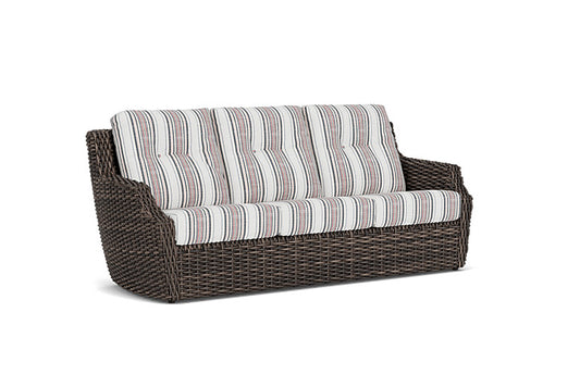 Lloyd Flanders - Largo Sofa In Vintage Oak Finish With Deering Cadet Fabric - 2410554282047 view 1
