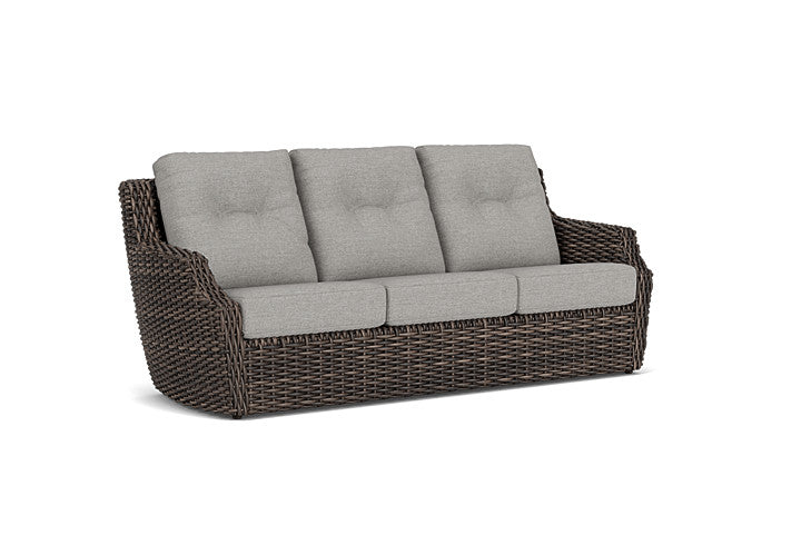 Lloyd Flanders - Largo Sofa In Vintage Oak Finish With Demo Stone Fabric - 241055428095 view 1