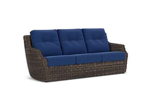 Lloyd Flanders - Largo Sofa In Vintage Oak Finish With Flagship Lapis Fabric - 2410554281813 view 1