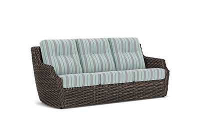 Lloyd Flanders - Largo Sofa In Vintage Oak Finish With Hansen Seaglass Fabric - 2410554281926 view 1