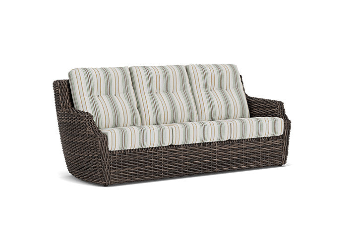 Lloyd Flanders - Largo Sofa In Vintage Oak Finish With Jansen Eucalyptus Fabric - 2410554282061 view 1