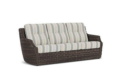 Lloyd Flanders - Largo Sofa In Vintage Oak Finish With Jansen Eucalyptus Fabric - 2410554282061 view 1