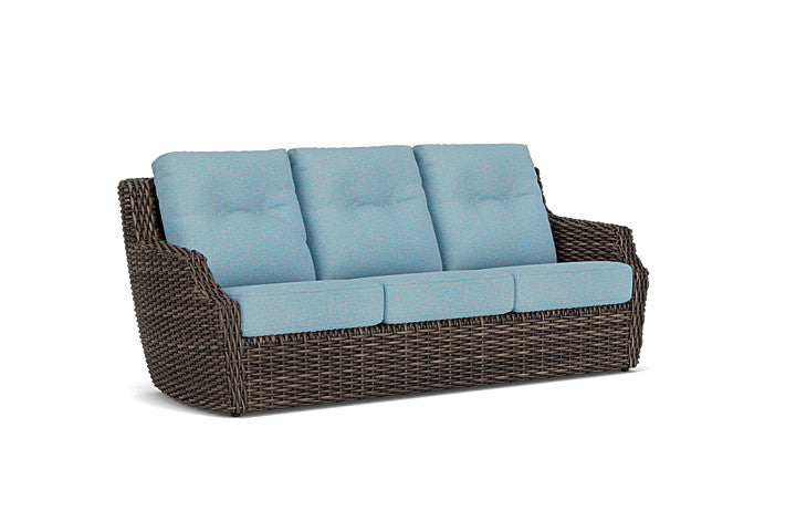Lloyd Flanders - Largo Sofa In Vintage Oak Finish With Leeds Light Blue Fabric - 2410554282058 view 1