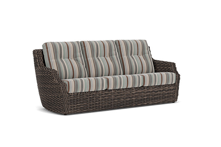Lloyd Flanders - Largo Sofa In Vintage Oak Finish With Lima Heron Fabric - 241055428067 view 1
