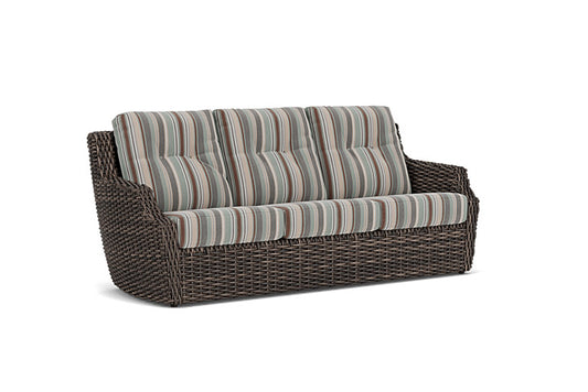 Lloyd Flanders - Largo Sofa In Vintage Oak Finish With Lima Heron Fabric - 241055428067 view 1