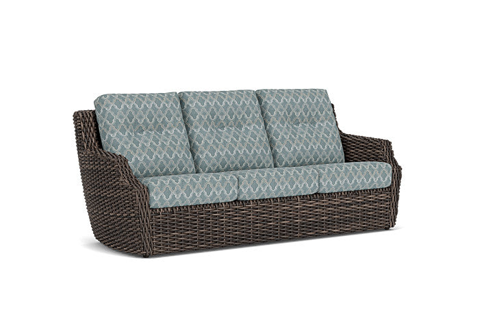 Lloyd Flanders - Largo Sofa In Vintage Oak Finish With Luna Mist Fabric - 2410554282070 view 1