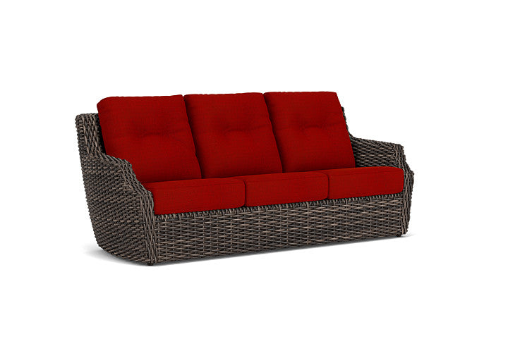 Lloyd Flanders - Largo Sofa In Vintage Oak Finish With Partyline Lollipop Fabric - 2410554282054 view 1