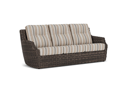Lloyd Flanders - Largo Sofa In Vintage Oak Finish With Purveyor Pewter Fabric - 241055428146 view 1