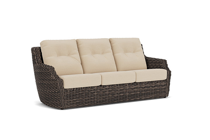 Lloyd Flanders - Largo Sofa In Vintage Oak Finish With Raindrop Almond Fabric - 2410554282055 view 1