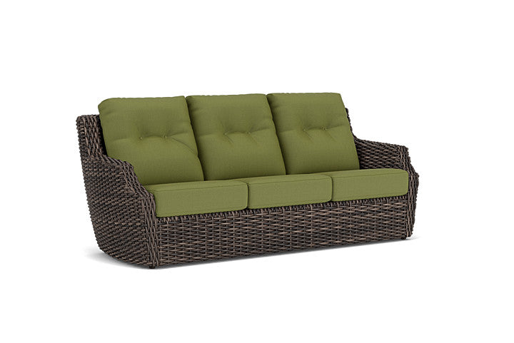 Lloyd Flanders - Largo Sofa In Vintage Oak Finish With Reflections Grass Fabric - 2410554282051 view 1