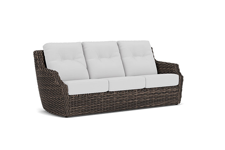 Lloyd Flanders - Largo Sofa In Vintage Oak Finish With Reflections Ice Fabric - 2410554282052 view 1