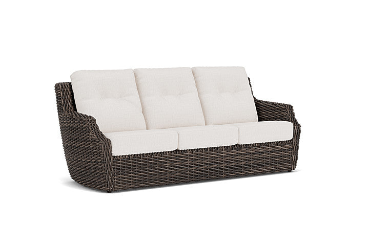 Lloyd Flanders - Largo Sofa In Vintage Oak Finish With Reflections Snow Fabric - 2410554282014 view 1