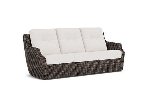 Lloyd Flanders - Largo Sofa In Vintage Oak Finish With Reflections Snow Fabric - 2410554282014 view 1