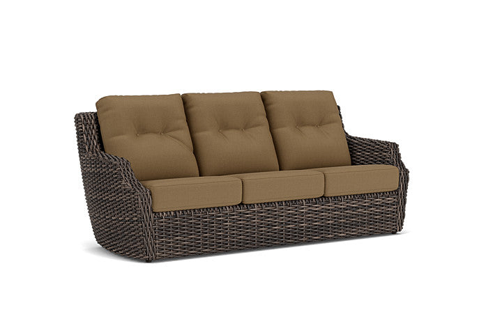 Lloyd Flanders - Largo Sofa In Vintage Oak Finish With Reflections Straw Fabric - 2410554282053 view 1