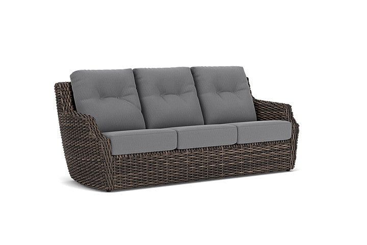 Lloyd Flanders - Largo Sofa In Vintage Oak Finish With Remy Graphite Fabric - 2410554282003 view 1