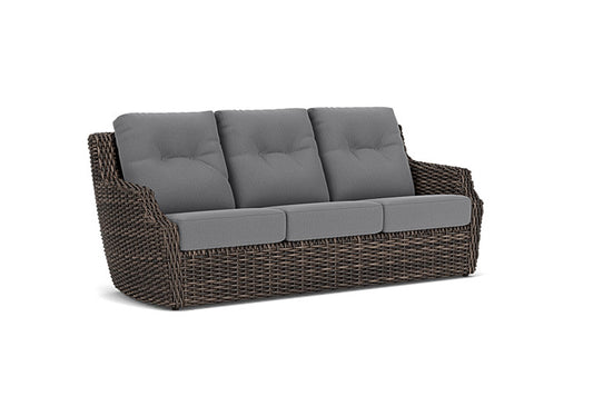 Lloyd Flanders - Largo Sofa In Vintage Oak Finish With Remy Graphite Fabric - 2410554282003 view 1