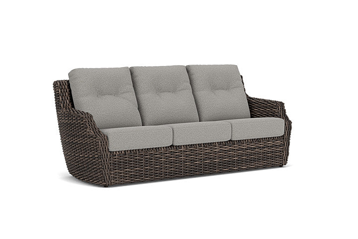 Lloyd Flanders - Largo Sofa In Vintage Oak Finish With Rumba Nickel Fabric - 2410554282011 view 1