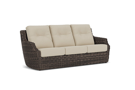Lloyd Flanders - Largo Sofa In Vintage Oak Finish With Rumba Straw Fabric - 2410554282008 view 1
