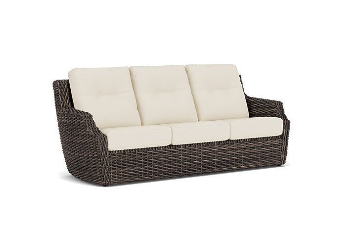 Lloyd Flanders - Largo Sofa In Vintage Oak Finish With Sailcloth Sailor Fabric - 241055428434 view 1