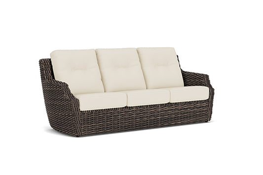 Lloyd Flanders - Largo Sofa In Vintage Oak Finish With Sailcloth Sailor Fabric - 241055428434 view 1