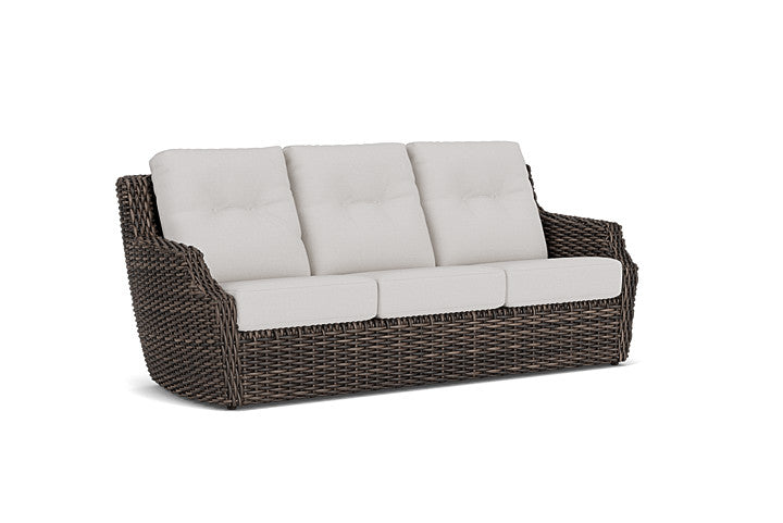 Lloyd Flanders - Largo Sofa In Vintage Oak Finish With Sailcloth Seagull Fabric - 241055428W61 view 1