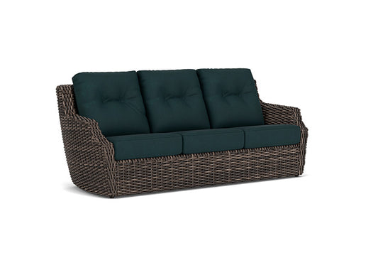 Lloyd Flanders - Largo Sofa In Vintage Oak Finish With Sandberg Lagoon Fabric - 2410554282039 view 1
