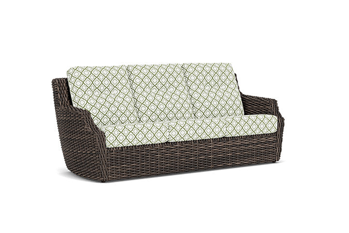 Lloyd Flanders - Largo Sofa In Vintage Oak Finish With Savannah Green Fabric - 2410554282064 view 1