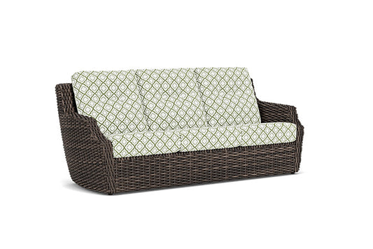 Lloyd Flanders - Largo Sofa In Vintage Oak Finish With Savannah Green Fabric - 2410554282064 view 1