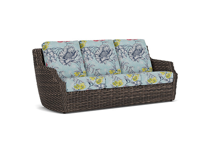 Lloyd Flanders - Largo Sofa In Vintage Oak Finish With Serena Floral Meadow Fabric - 2410554282079 view 1