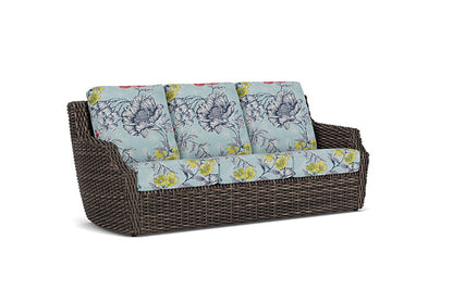 Lloyd Flanders - Largo Sofa In Vintage Oak Finish With Serena Floral Meadow Fabric - 2410554282079 view 1