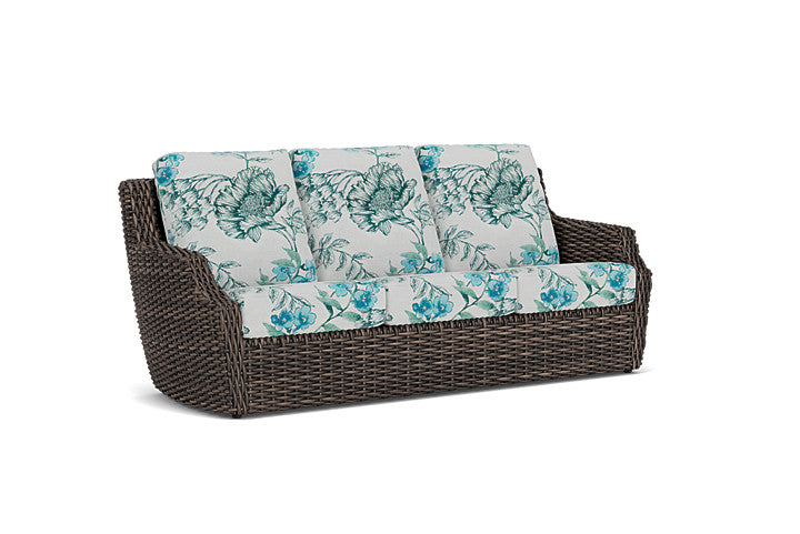 Lloyd Flanders - Largo Sofa In Vintage Oak Finish With Serena Floral Mist Fabric - 2410554282078 view 1