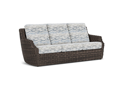 Lloyd Flanders - Largo Sofa In Vintage Oak Finish With Stratosphere Cloud Fabric - 2410554281966 view 1