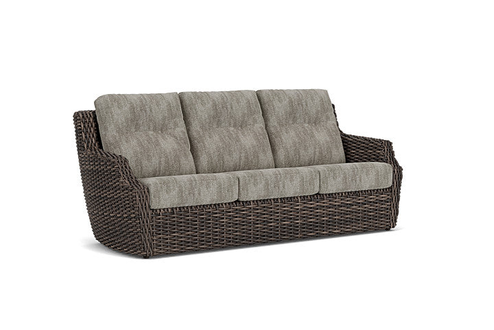 Lloyd Flanders - Largo Sofa In Vintage Oak Finish With Surface Slate Fabric - 2410554282056 view 1