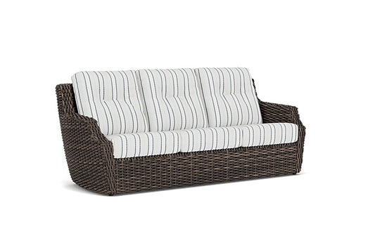 Lloyd Flanders - Largo Sofa In Vintage Oak Finish With Tamer Fog Fabric - 2410554282037 view 1