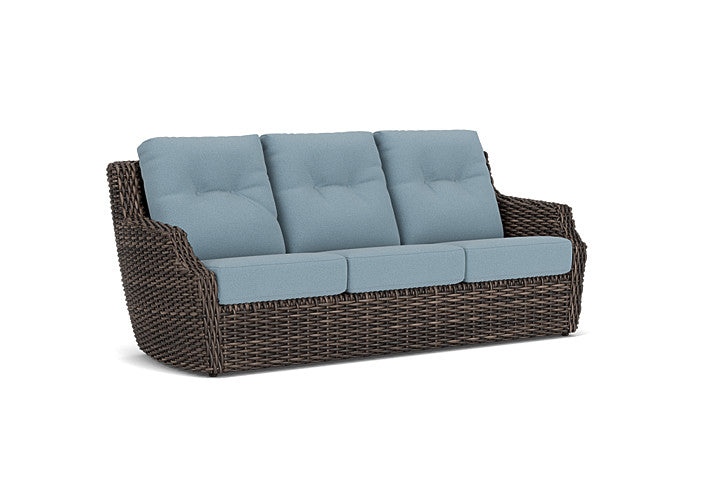 Lloyd Flanders - Largo Sofa In Vintage Oak Finish With Unearth Mist Fabric - 2410554282068 view 1