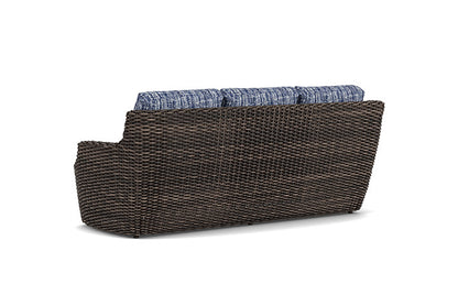 Lloyd Flanders - Largo Sofa In Vintage Oak Finish With Visions Cobalt Fabric - 241055428683 view 2