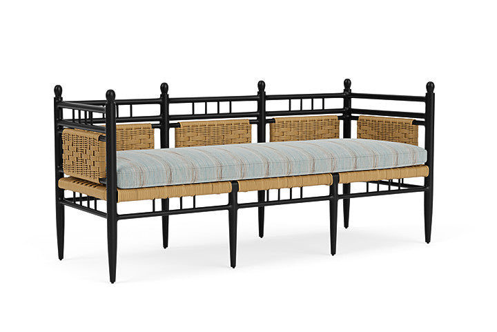 Lloyd Flanders - Low Country 3-Seat Garden Bench In Natural Finish With Colorwave Mist Fabric - 772370672072 view 1
