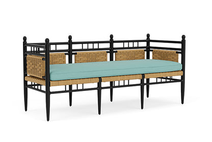 Lloyd Flanders - Low Country 3-Seat Garden Bench In Natural Finish With Fife Aruba Fabric - 77237067748 view 1